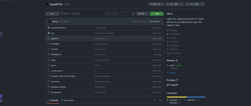 #ChatGPT类分享 #Github分享 FreeGPT35使用免登录 ChatGPT Web 提供的无限免费 GPT-3.5-Turbo API 服务这么一看，OpenAI这个操作直接赶走了卖3.5API的商贩GitHub地址：